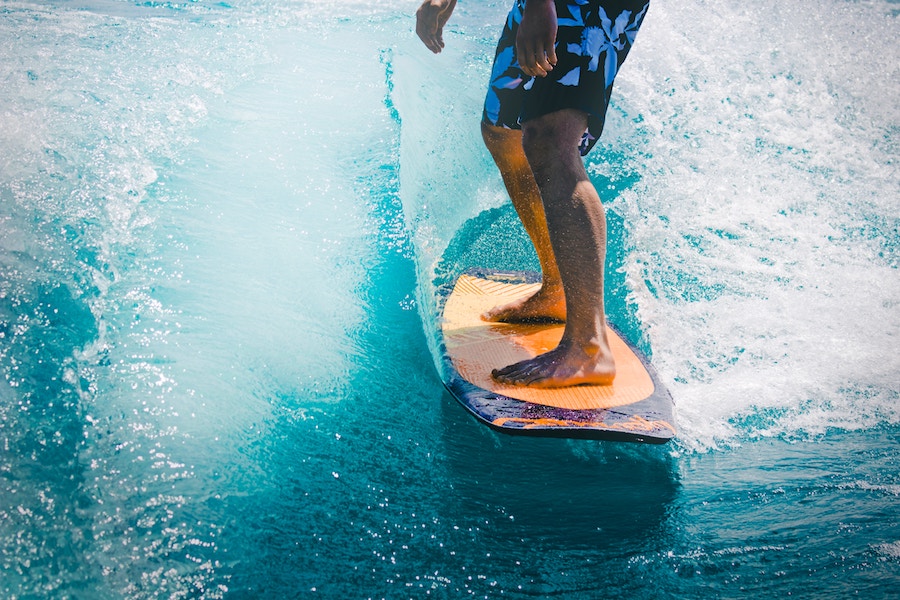 Surfing working out